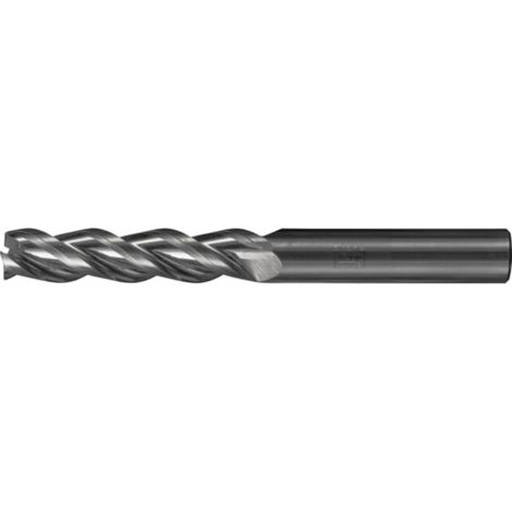 PFERD TOOLS Fraise VHM Ø12 mm, 3 dents, 4xDC, chanfrein 0,25 mm, non revêtue, tige HA, Performance Aluminium