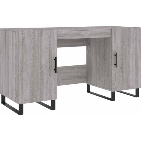Maison Exclusive - Schreibtisch Grau Sonoma 140x50x75 cm Holzwerk