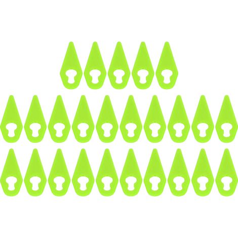 Ensemble de 25 lames de rechange en plastique pour coupe-bordures, accessoires pour coupe-bordures, vertes (1/5)