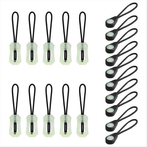 Lot de 20 tirettes de fermeture éclair auto-luminescentes, anti-perte, pour l'alpinisme en extérieur (1/5)