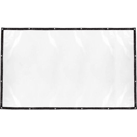 [Bâche] Transparente Imperméable Anti-pluie Hivernal, PE, 1.5x2.5m, Noir, 1 unité, avec œillets (1/5)