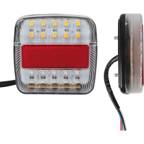 Feux Arrière LED 12V Stop Clignotant Signal Frein Faible Consommation Étanche Camion Remorque Lampe (1/5)