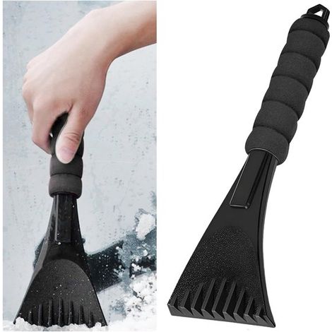 Raschietto per ghiaccio per finestrini auto, raschietto per neve antigraffio con manico in spugna, strumento per la pulizia dei finestrini dell'auto per rimuovere neve, brina e ghiaccio, accessorio in (1/5)