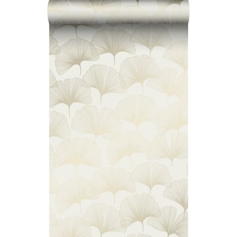 papier peint feuilles de ginkgo beige et or - Origin Wallcoverings (1/5)