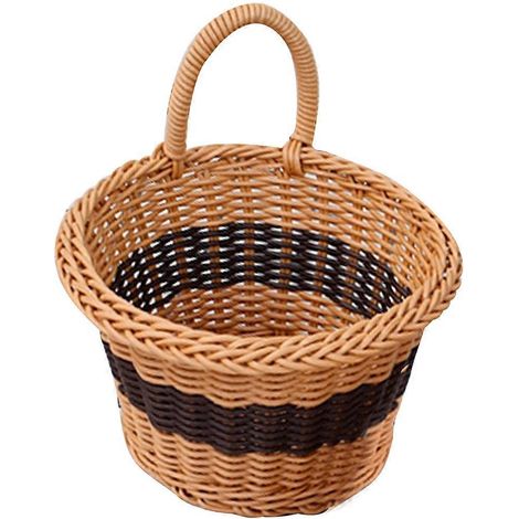 Panier tressé en plastique, matériau PP, ensemble pour le bureau et la maison (1/5)