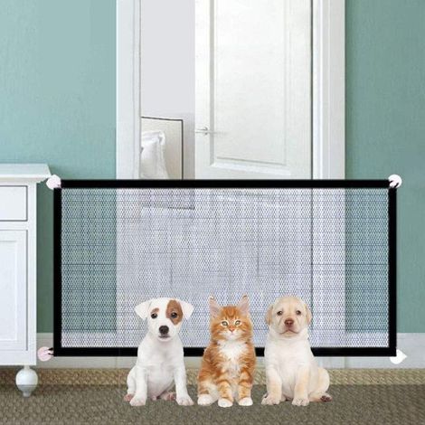 Barrière de voiture pliable pour chien de parc - Filet de siège arrière de parc pour animaux de compagnie de véhicule - Filet de protection de porte pliable avec corde de réglage et crochet Convient p (1/5)