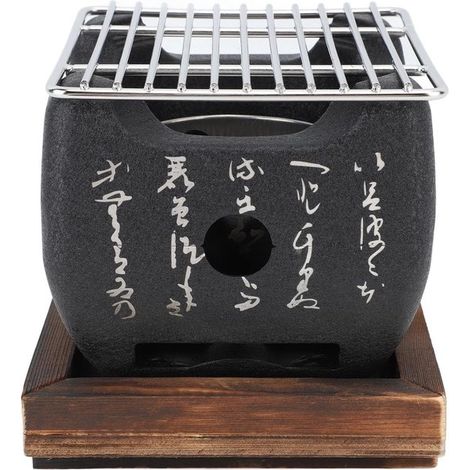 Petit grill portable en tissu (hibachi), multifonctionnel et à chauffage rapide, idéal pour le camping en plein air. (1/5)