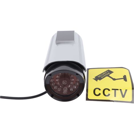 Fausse caméra de surveillance solaire avec voyant LED clignotant pour la maison, le bureau ou l'entreprise (1/5)
