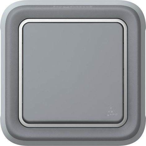 Interrupteur va-et-vient étanche Legrand Plexo IP55 encastré gris - LEG069811 (1/2)