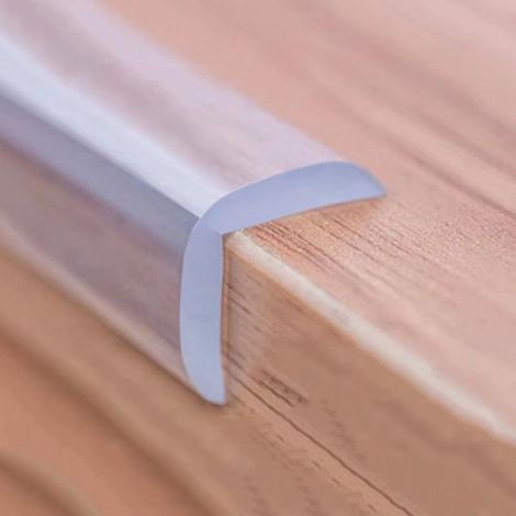 Protecteur de bord en silicone, coins de sécurité pour bébés, protections transparentes,pare-chocs pour tables, armoires et meubles pour enfants,10 mm×10mm×2.2mm, 6M