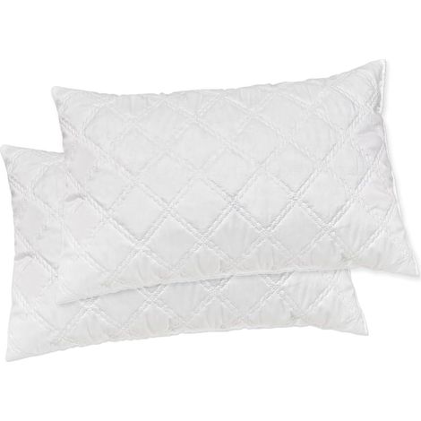 Guanciali Cuscini Letto Rombi Federa Cotone Morbidi Anallergici Lavabili 100% Made In Italy 2 pezzi