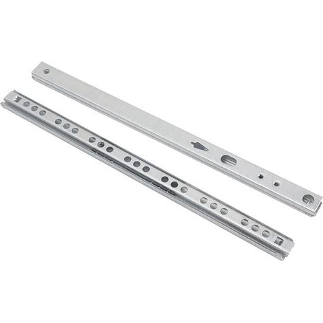 2 glissières à billes pour tiroir, micro-rails en deux sections, 17 mm (1/5)