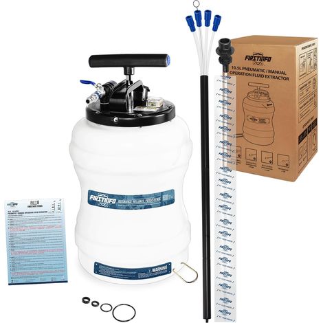 10.5L Pneumatic Oil Extractor/Manual Pressure Gauge 5 Hoses Including One Ultra-Thin 130cm (1/5)