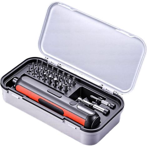 Kit de tournevis électrique sans fil rechargeable avec 25 accessoires pour les réparations à domicile (1/5)