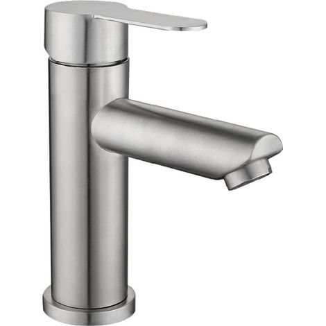 Robinet de lavabo de salle de bain en alliage de nickel et acier inoxydable (1/5)