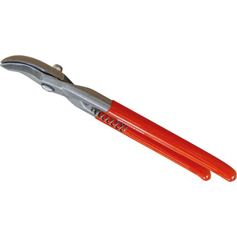 Cisaille A Tole Jouanel Courbee Pour Ouvertures, Avec Ressort, 270 mm, Coupe Gauche