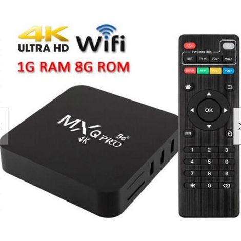 Box TV Android 11.0 4K UHD, lecteur multimédia WiFi 5G, 16 Go de stockage, connexion HDMI, décodeur TV compact pour streaming, films, séries et divertissement à domicile