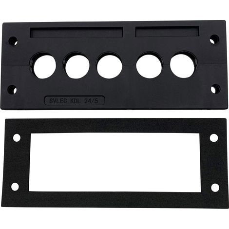 TRU COMPONENTS TC-KDL 24/5 Kabeleinführungsleiste   Klemm-Ø (max.) 16 mm  PA Schwarz 1 St.