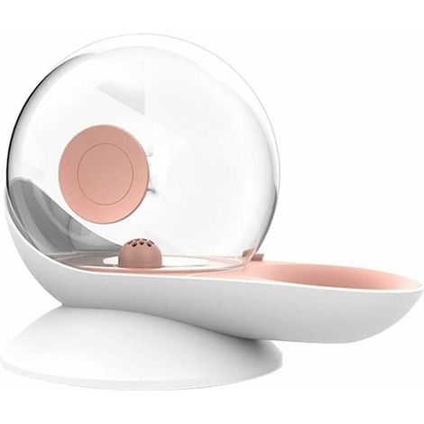 Fontaine à eau automatique pour chat, escargots - 2,8 L - Distributeur d'eau pour animaux domestiques - Grande gamelle à boire - Sans électricité (30,4 cm x 15,5 cm x 24 cm) - Rose, (1/5)