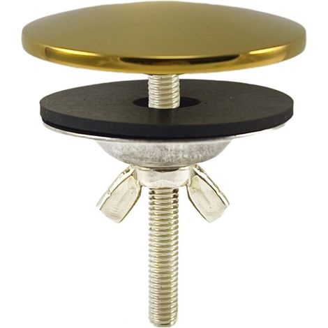 Couvercle de Trou d'Évier, Couvercle de Trou de Robinet 5 cm, en Laiton Chromé, Bouchon de Trou d'Évier pour la Cuisine et la Salle de Bain à Domicile, Couvercle d'Évier (Or)