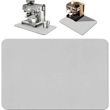 Tapis Egouttoir Vaisselle 40 X 30cm Evier Cuisine Absorbant pour Machine à Café de Drainage Super Absorbant,pour Vaisselle, Café(Gris clair) Gris Clair x cm'Gris Clair 40 x 40 cm'Gris Clair'40 x 40 cm (1/5)