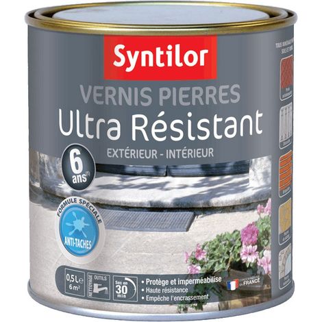 Vernis Pierres Ultra Résistant 6 Ans Incolore Mat 0,5L (1/5)