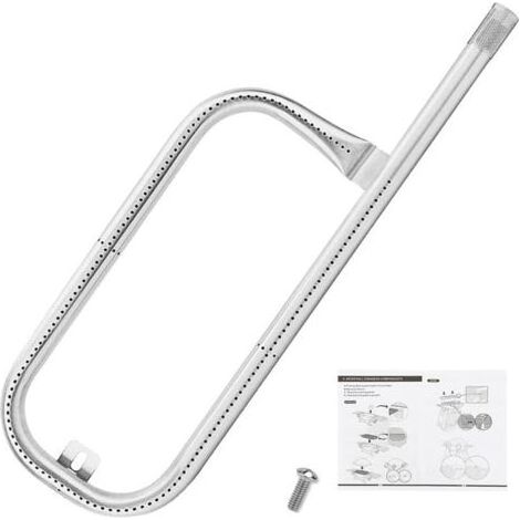 HOXILEELEO - bruciatore Tubo di 43 cm in acciaio inox 304 – Compatibile con griglie Weber Q100, Q120, Q1000, e Q1200 – Flusso di gas è uniforme per la cottura ottimale (1/5)