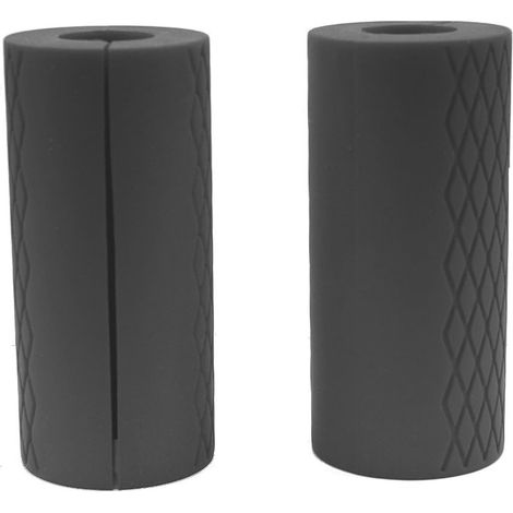 Poignées Pour Halteres - Poignées Antidérapantes En Silicone - Pour Barres, Haltères, Poulies Et Barres De Tirage - Lot De 2 (1/5)