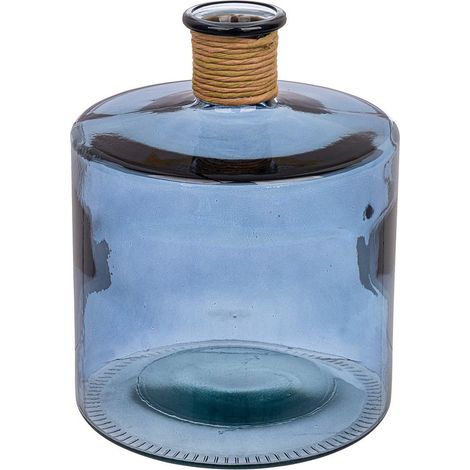 Vaso "Rotang" in vetro color blu cobalto h 27,5 cm