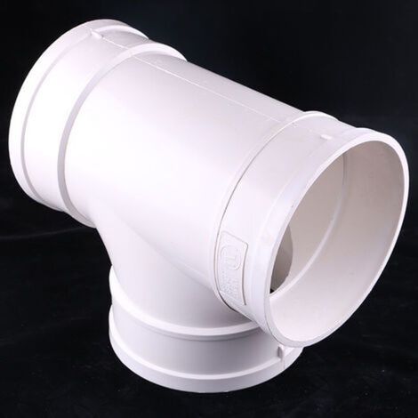 Ø75mm Connecteur de Conduit Répartiteur 3 Voies (90 Degrés) xd - Connecteur de Conduit Rond - Ventilateur d'Extraction - Té de Ventilation pour Sécheuse - Ø7.5cm Plastique ABS Blanc. (1/5)
