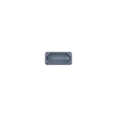 Encastré mural fluo 26W GRP gris 250X120mm direct lampe 4000K G24q-3 463lm antivandale T3 IK10 IP55 ILO EBENOID 079760 (1/2)