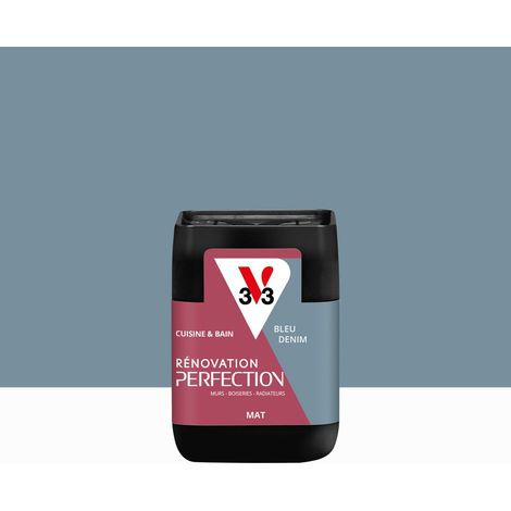Pintura para muebles V33 Azul Denim Mate para renovación de cocinas y baños 0,075 l V33