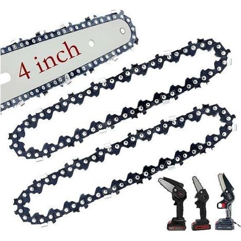 Aamunpa-Lot de 2 mini chanes de trononneuse 4 pouces chanes de rechange (1/4)