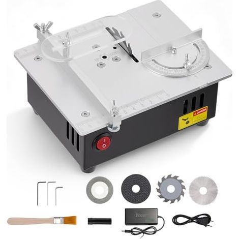 Mini scie circulaire de table 5000 U/min,100W 0.1mm-15mm Petite scie à bois bricolage, Modèle de précision scie Multifonction petite machine de découpe Micro table de bureau (1/5)
