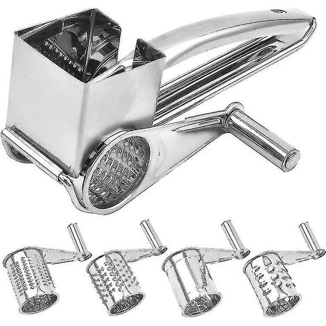 Râpe à fromage en acier inoxydable avec 4 lames cylindriques (1/3)