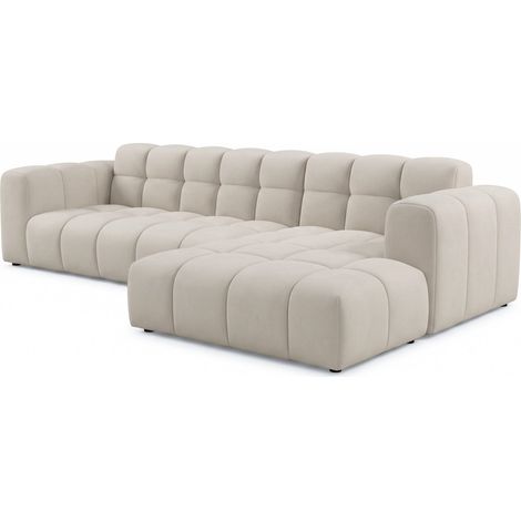 Selsey Boloon - Ecksofa L-Form, 3-Sitzer, rechts, Samt Greige, 300 cm (1/4)