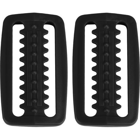 2PCS Boucle de Sangle Coulissante ABS Résistante et Légère pour Équipement de Plongée Noir (1/5)