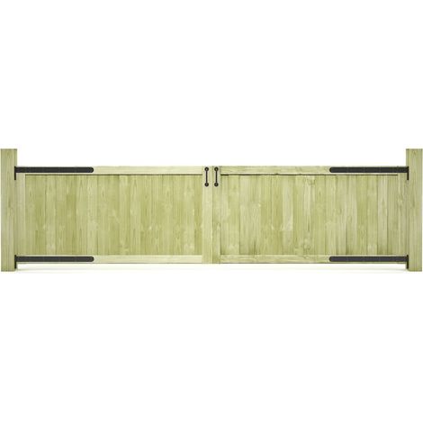 Portillons de jardin 2 pcs Bois de pin imprégné 300x75