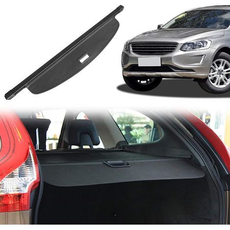 Auto Étagère Arrière Rétractable De Coffre pour Volvo XC60 2010-2017, Housse Colis Cargo Coque Cache-Bagages Couverture De Cargaison (1/5)