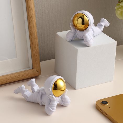 Petits ornements astronaute, décoration de salon, cadeau d'anniversaire, support de téléphone portable de bureau, petit cadeau (1/2)