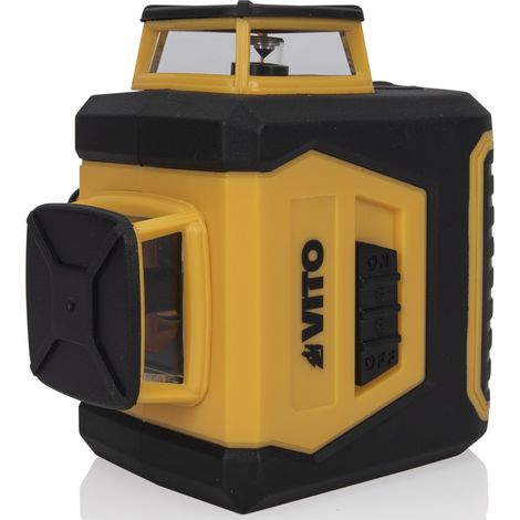 Niveau Laser 3 lignes vertes Portée 20m Intérieur extérieur Piles fournies + Mallette VITO