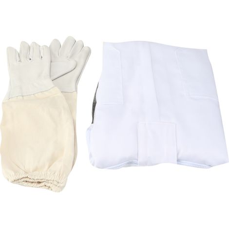 Costume d'apiculteur, tenue d'abeille avec gants en peau de mouton, voile de clôture ventilé, capuche pour hommes et femmes, XXL (1/2)