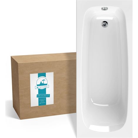 Calmwaters® Rechteck-Badewanne 180x80 cm, Acrylwanne Original, ergonomische Körperformbadewanne, Maße 180 x 80 cm, Rechteckbadewanne Weiß, 01SL3353 (1/5)