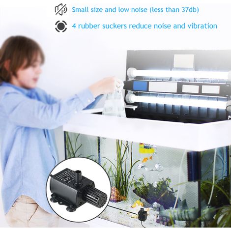 Bürstenlose Tauchpumpe mit USB-Anschluss (5 V DC) und 3 Metern Förderhöhe für Aquarien, Pools und Springbrunnen