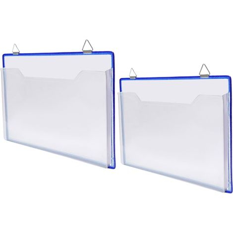 2 pièces Organiseur Mural de Dossiers Suspendus Transparent Lot de (1/5)