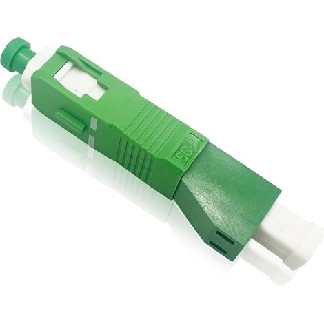 Elfcam® - Adaptateur à Fibre Optique Câble - Monomode Simplex LC/APC Female à SC/APC Male, Lot de 1