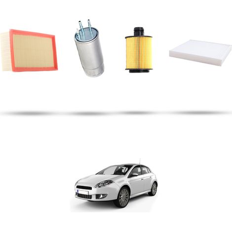 Kit tagliando 4 filtri compatibile con Fiat Bravo II 2.0 MJT 121kw dal 2008 (1/5)