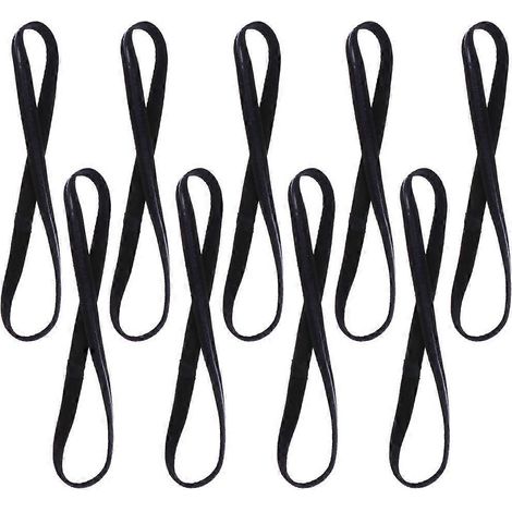 Lot de 9 bandeaux de course extensibles en corde, style football, antidérapants, accessoires pour cheveux, bandeau de yoga unisexe-Black (1/3)