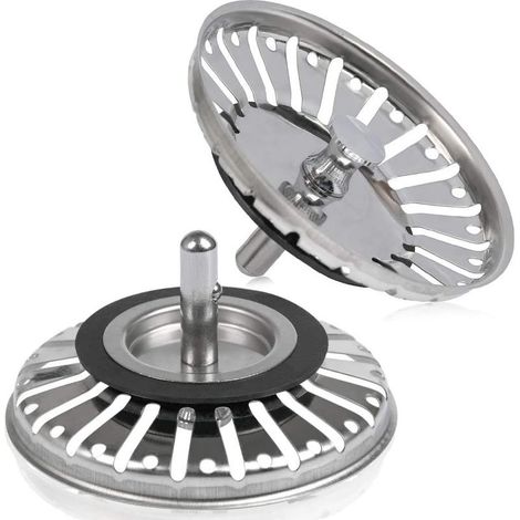 2pcs Sink Strainer/Drain Plug for Sink, Sink Plug Hole, Kitchen/Bathroom Strainer, 84mm Diameter with Ball End (1/5)