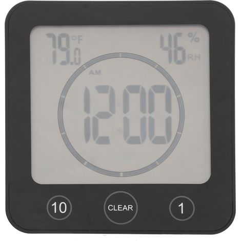Orologio da doccia impermeabile – timer con conto alla rovescia – sveglia – termometro/igrometro – bagno